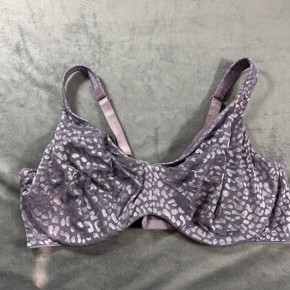 Soma Lace Emma Bra size 40D Purple Underwire unlined - Picture 1 of 6